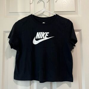 Nike Black Cropped T-Shirt